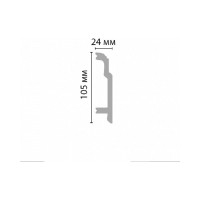 Напольный плинтус Decomaster 105х24х2000 мм A155