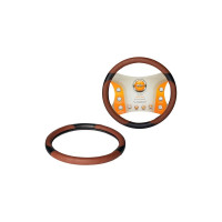 Оплетка на руль Airline искусственная кожа, коричневая/черная, 40 см/L AWC-CM-05L