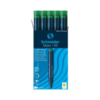 Маркер перманентный Schneider "Maxx 130" зеленый, пулевидный, 3мм, 10 шт. 113004