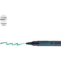 Маркер перманентный Schneider "Maxx 130" зеленый, пулевидный, 3мм, 10 шт. 113004