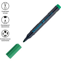 Маркер перманентный Schneider "Maxx 130" зеленый, пулевидный, 3мм, 10 шт. 113004