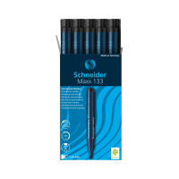Маркер перманентный Schneider "Maxx 133" черный, скошенный, 4мм, 10 шт. 113301