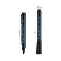 Маркер перманентный Schneider "Maxx 133" черный, скошенный, 4мм, 10 шт. 113301