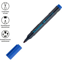 Маркер перманентный Schneider "Maxx 130" синий, пулевидный, 3мм, 10 шт. 113003