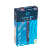 Маркер перманентный Schneider Maxx 130 красный, пулевидный, 3мм, 10 шт. 113002