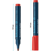 Маркер перманентный Schneider Maxx 130 красный, пулевидный, 3мм, 10 шт. 113002