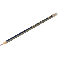 Набор карандашей чернографитных Faber-Castell, 12 шт в наборе, Goldfaber 1222 B, с ластиком, заточенные 116801