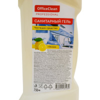 Чистящее средство OfficeClean Professional Санитарный гель 750 мл, лимон, кислота, пуш-пул 246206/П