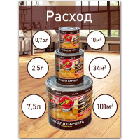 Паркетный лак Poli-R (шелковисто-матовый; 0.75 л) 13554