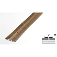 Порог прямой алюминиевый декоративный ЛУКА (37 мм, 1,8 м, Дуб престиж) УТ000026042