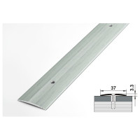 Порог прямой алюминиевый декоративный ЛУКА (37 мм, 1,35 м, Ольха серая) УТ000026029