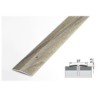 Порог прямой алюминиевый декоративный ЛУКА (37 мм, 1,8 м, дуб английский) УТ000026045