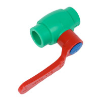 Шаровой кран Blue Ocean ГВС, рычаг, 25, полипропиленовый, зеленый PPRF/BV/PPR/HW G -1 -25