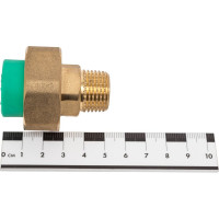 Комбинированная разъемная муфта - американка с наружной резьбой Blue Ocean 20x1/2, полипропиленовая, зеленая PPRF/UAM(G)-20x1/2"