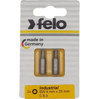 Бита шестигранная 4 мм, 2 шт в блистере Felo 02440036