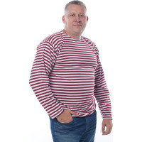 Тельняшка с длинным рукавом БЕРТА 100% хлопок, краповая полоса 701к-52-54