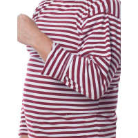 Тельняшка с длинным рукавом БЕРТА 100% хлопок, краповая полоса 701к-52-54