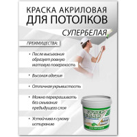 Краска для потолков White House (1.5 кг; морозоустойчивая) 14203