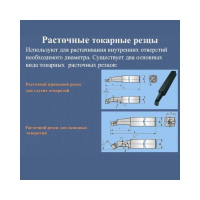 Резец расточной для глухих отверстий (25х25х300 мм; Р6М5К5; DIN 4974) CNIC 63523
