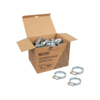 Хомут HELFER W1, 25-40 мм, оцинкованная сталь, уп. 100 шт. HF004040