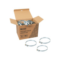 Хомут HELFER W1, 70-90 мм, оцинкованная сталь, уп. 25 шт. HF004046