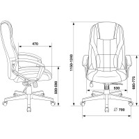 Игровое компьютерное кресло ZOMBIE 9 черный/красный искусственная кожа/ткань ZOMBIE 9 RED