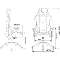 Игровое компьютерное кресло ZOMBIE VIKING 5 AERO черный искусственная кожа VIKING 5 AERO BLACK