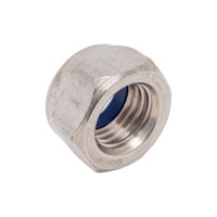 Гайка с контрящим кольцом КРЕП-КОМП нержавейка, DIN 985, А2, м16, 10 шт. гсн16мф