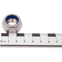 Гайка с контрящим кольцом КРЕП-КОМП нержавейка, DIN 985, А2, м16, 10 шт. гсн16мф