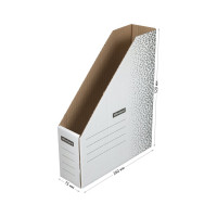 Архивный накопитель-лоток из микрогофрокартона OfficeSpace Standard плотный, 75 мм, белый, 700 листов 264828