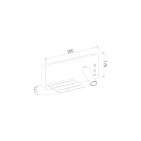 Настенный светодиодный светильник Elektrostandard MRL LED 1113 Fant L чёрный золото a053083