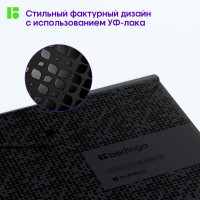 Папка-конверт на кнопке Berlingo DoubleBlack, 12 шт , 180 мкм, черная, с рисунком  EFb_A4701