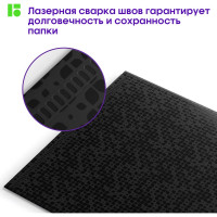 Папка-конверт на кнопке Berlingo DoubleBlack, 12 шт , 180 мкм, черная, с рисунком  EFb_A4701