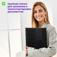 Папка-конверт на кнопке Berlingo DoubleBlack, 12 шт , 180 мкм, черная, с рисунком  EFb_A4701