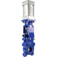 Задвижка шиберная GGG40-SS304-EPDM-2W-DA Ду300 Ру6 DN.ru пн-привод, пн-распр 24В D040-03041