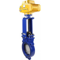 Задвижка шиберная DN.ru GGG40-SS304-NBR-2W-ISO Ду200 Ру16, электропривод MT-200 220В D040-02597