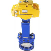 Задвижка шиберная DN.ru GGG40-SS304-NBR-2W-ISO Ду200 Ру16, электропривод MT-200 220В D040-02597