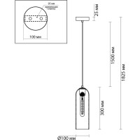 Подвес ODEON LIGHT, стекло E14 1*60W VOSTI 4805/1