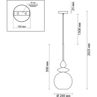 Подвес ODEON LIGHT, стекло E27 1*60W BELLA 4862/1
