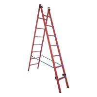 Двухсекционная, универсальная, диэлектрическая лестница-стремянка Антиток ССД-У 2х7 258457