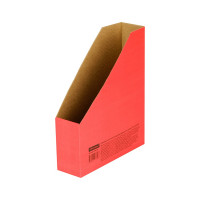 Архивный накопитель-лоток из микрогофрокартона OfficeSpace 75 мм, красный, до 700 листов 225416