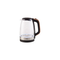 Чайник Centek стекло, 1.7л 2200Вт, LED-подсветка, мерная шкала, защита от вкл б/воды CT-0065 Beige