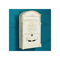 Почтовый ящик Аллюр №4010В антик, белый 12974