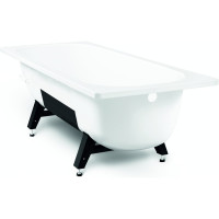 Стальная ванна ВИЗ TEVRO 160х70х40 см, с опорной подставкой, без ранта, белый лотос Т-62902