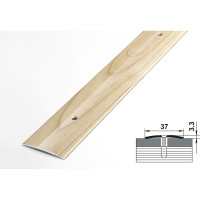 Порог прямой алюминиевый декоративный (37 мм, 1,8 м, Дуб шато) ЛУКА УТ000026049