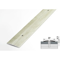 Порог прямой алюминиевый декоративный (37 мм, 1,8 м, Дуб беленый) ЛУКА УТ000026047