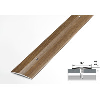 Порог прямой алюминиевый декоративный (37 мм, 1,35 м, Дуб престиж) ЛУКА УТ000026031