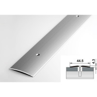 Порог прямой алюминиевый (44,5 мм, 0,9 м, Без окраса) ЛУКА 00000001402