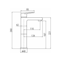 Смеситель для раковины RavSlezak Colorado CO130.5CMATC