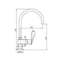 Смеситель для раковины RavSlezak LOIRA высота 355 мм LR514.5
